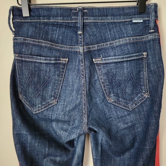 MOTHER | Insider Crop Step Fray Denim Jeans in Speed Racer - Size 25 - Picture 10 of 16